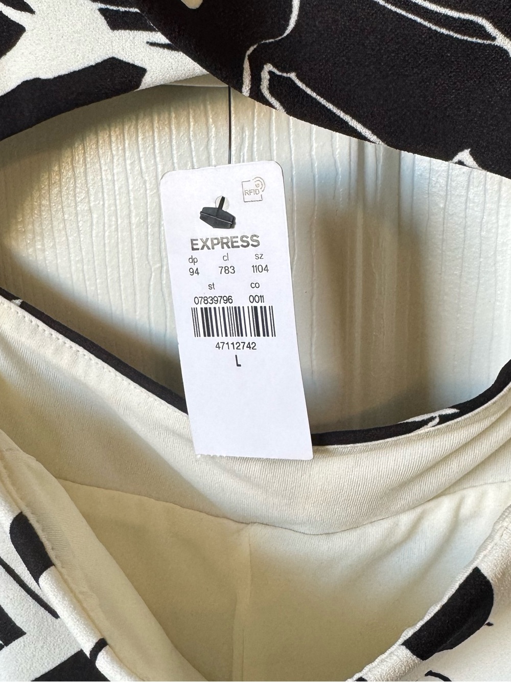 NWT Express Black & White Strapless Cutout Midi Dress - Picture 13 of 13